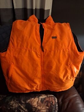 Woolrich Orange Quilted Shell Vest